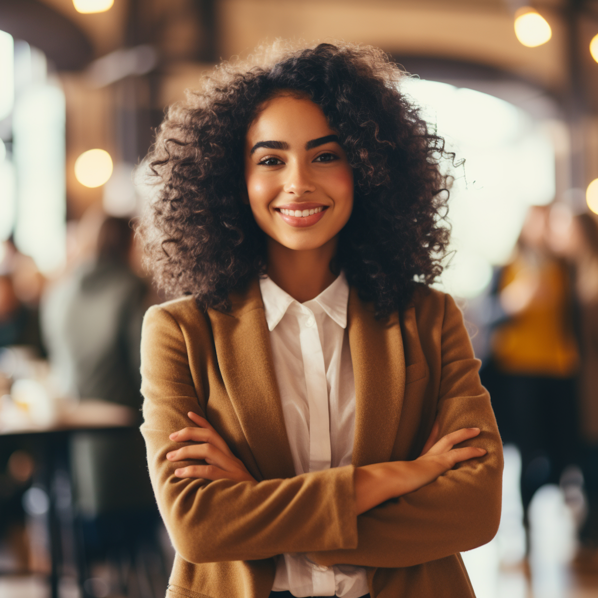 confident professional with a warm smile